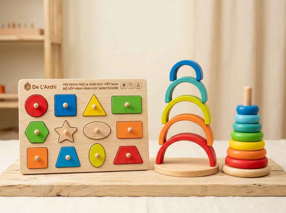 Bảng ghép hình Montessori