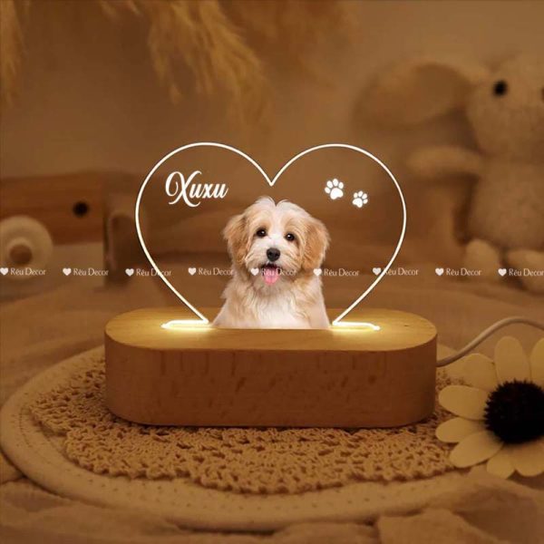 Đèn ngủ cho Thú cưng, Decor in UV sắc nét, quà sinh nhật, quà lưu niệm ý nghĩa - Hình ảnh 5