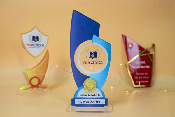 Cúp tốt nghiệp mica kèm đế, huy chương in UV theo yêu cầu ý nghĩa cho học sinh - Hình ảnh 2