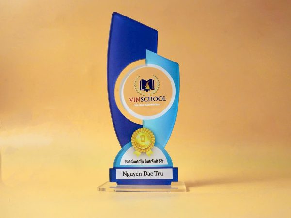 Cúp tốt nghiệp mica kèm đế, huy chương in UV theo yêu cầu ý nghĩa cho học sinh - Hình ảnh 5