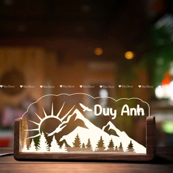 Đèn ngủ Vũ trụ khung chân chữ U, Decor in UV sắc nét, quà sinh nhật, quà lưu niệm ý nghĩa - Hình ảnh 4