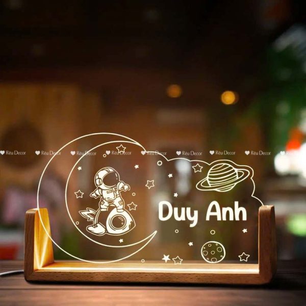 Đèn ngủ Vũ trụ khung chân chữ U, Decor in UV sắc nét, quà sinh nhật, quà lưu niệm ý nghĩa - Hình ảnh 5