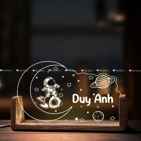 Đèn ngủ Vũ trụ khung chân chữ U, Decor in UV sắc nét, quà sinh nhật, quà lưu niệm ý nghĩa - Hình ảnh 6