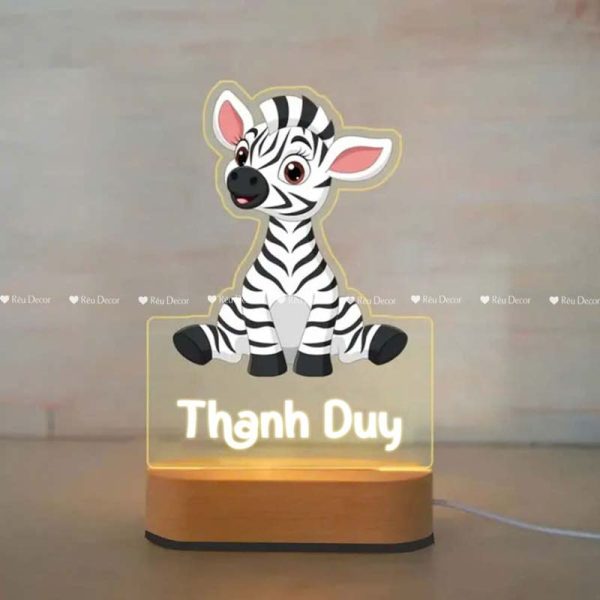 Đèn ngủ Con vật cho bé, Decor in UV sắc nét, quà sinh nhật, quà lưu niệm ý nghĩa - Hình ảnh 2