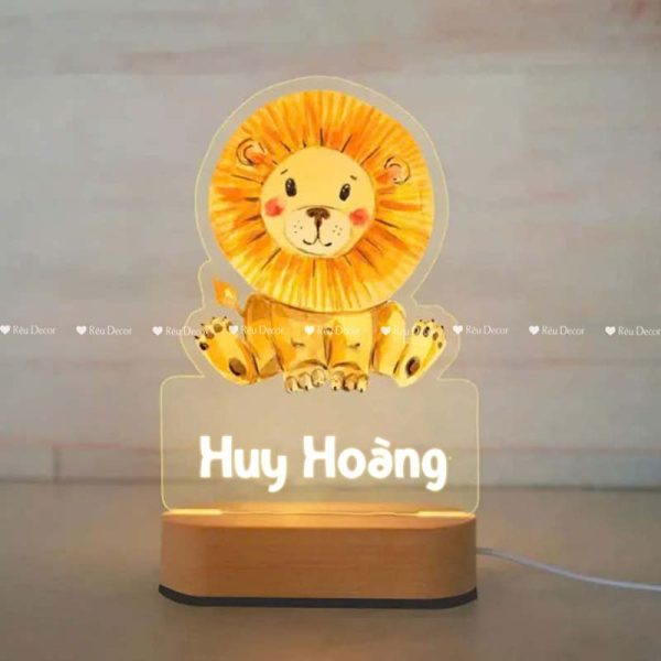 Đèn ngủ Con vật cho bé, Decor in UV sắc nét, quà sinh nhật, quà lưu niệm ý nghĩa - Hình ảnh 6