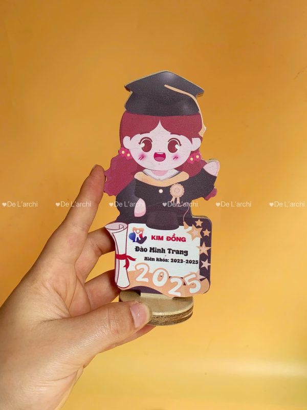 Hình Người Cử Nhân Bằng Gỗ - Quà Tốt Nghiệp Độc Đáo | In Theo Yêu Cầu | De L'archi - Hình ảnh 2