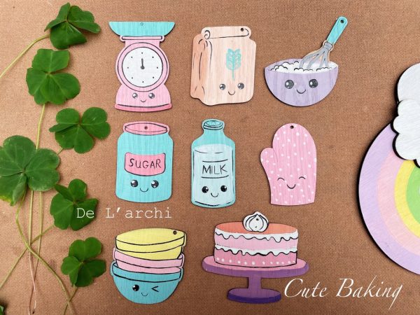 Set gỗ tô màu đa dạng chủ đề, giúp bé vừa học vừa chơi, đồ trang trí, quà tặng handmade dễ thương - Hình ảnh 36