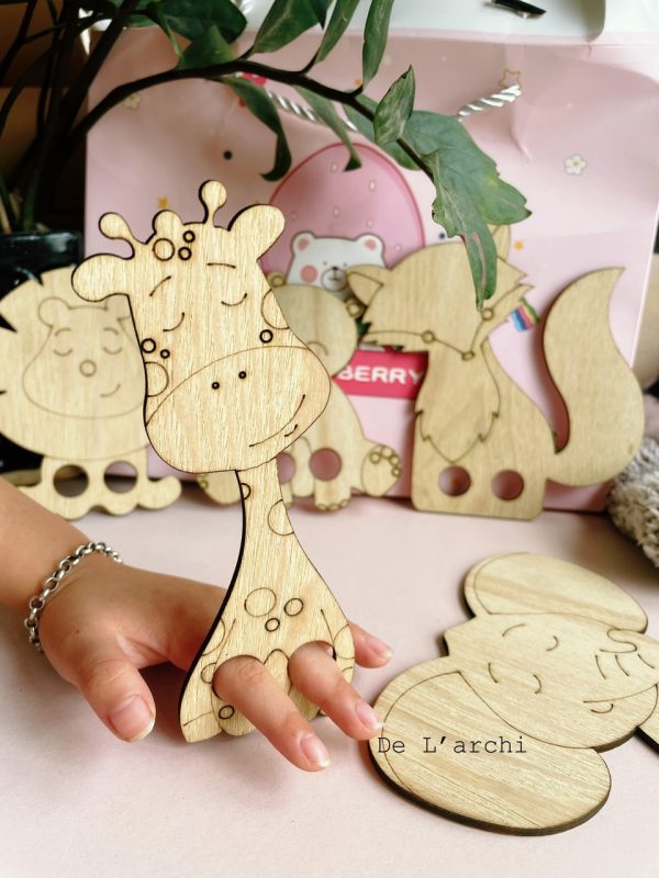 Bộ kể chuyển gỗ hình thú, giúp bé thỏa sức tô màu sáng tạo, làm đồ trang trí dễ thương - Hình ảnh 4
