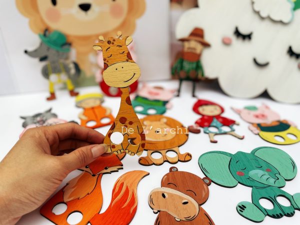 Bộ kể chuyển gỗ hình thú, giúp bé thỏa sức tô màu sáng tạo, làm đồ trang trí dễ thương - Hình ảnh 13