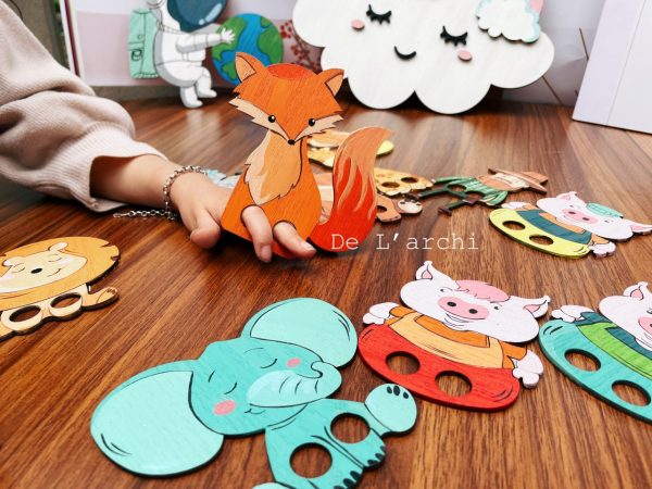 Bộ kể chuyển gỗ hình thú, giúp bé thỏa sức tô màu sáng tạo, làm đồ trang trí dễ thương - Hình ảnh 21
