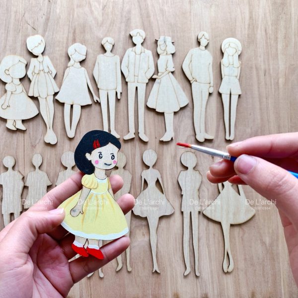 Bộ búp bê gỗ thủ công siêu xinh, cùng bé tạo nên những câu chuyện đáng yêu, làm móc treo khóa và trang trí góc học tập cực dễ thương - Hình ảnh 67