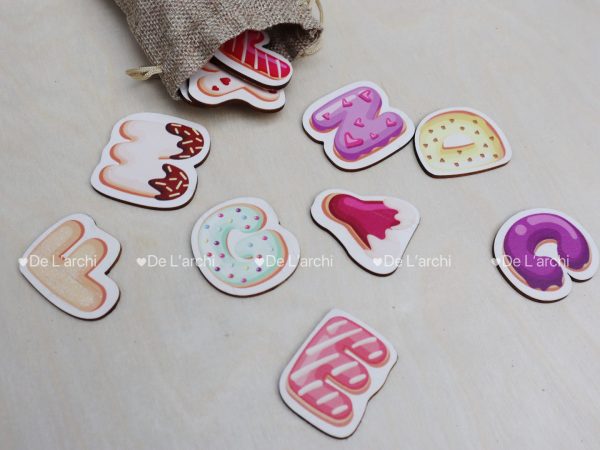 Bộ chữ cái hình bánh ngộ nghĩnh với lớp phủ UV bảo vệ  - An Toàn Cho Bé, nhận diện mặt chữ, tô điểm phòng bé thêm xinh - Hình ảnh 12