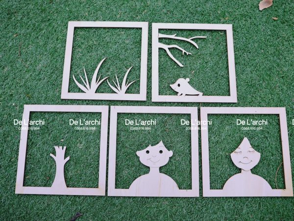 Bộ khuôn lá Decor gỗ nghệ thuật, sáng tạo, phù hợp làm đồ handmade, đồ trang trí - Hình ảnh 3