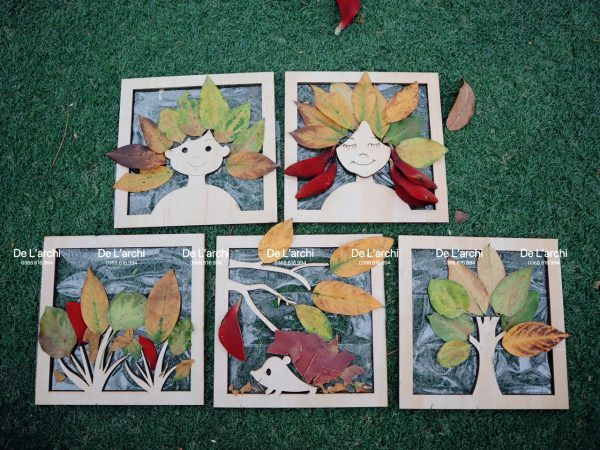 Bộ khuôn lá Decor gỗ nghệ thuật, sáng tạo, phù hợp làm đồ handmade, đồ trang trí - Hình ảnh 5