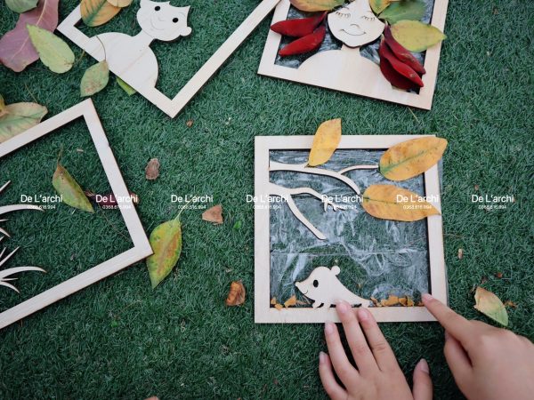Bộ khuôn lá Decor gỗ nghệ thuật, sáng tạo, phù hợp làm đồ handmade, đồ trang trí - Hình ảnh 6