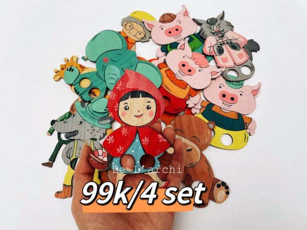 Bộ kể chuyển gỗ hình thú, giúp bé thỏa sức tô màu sáng tạo, làm đồ trang trí dễ thương - Hình ảnh 27