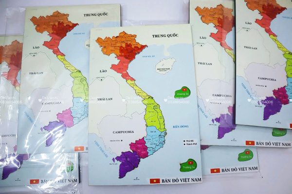 Bản đồ Việt Nam, in màu sắc nét, giúp bé học địa lý, khám phá các vùng miền, trang trí góc học tập siêu sinh động - Hình ảnh 14