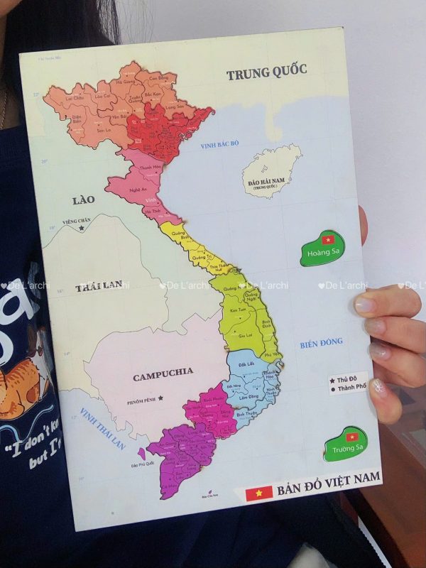 Bản đồ Việt Nam, in màu sắc nét, giúp bé học địa lý, khám phá các vùng miền, trang trí góc học tập siêu sinh động - Hình ảnh 20