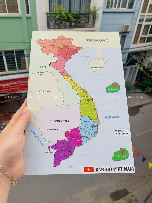 Bản đồ Việt Nam, in màu sắc nét, giúp bé học địa lý, khám phá các vùng miền, trang trí góc học tập siêu sinh động - Hình ảnh 23