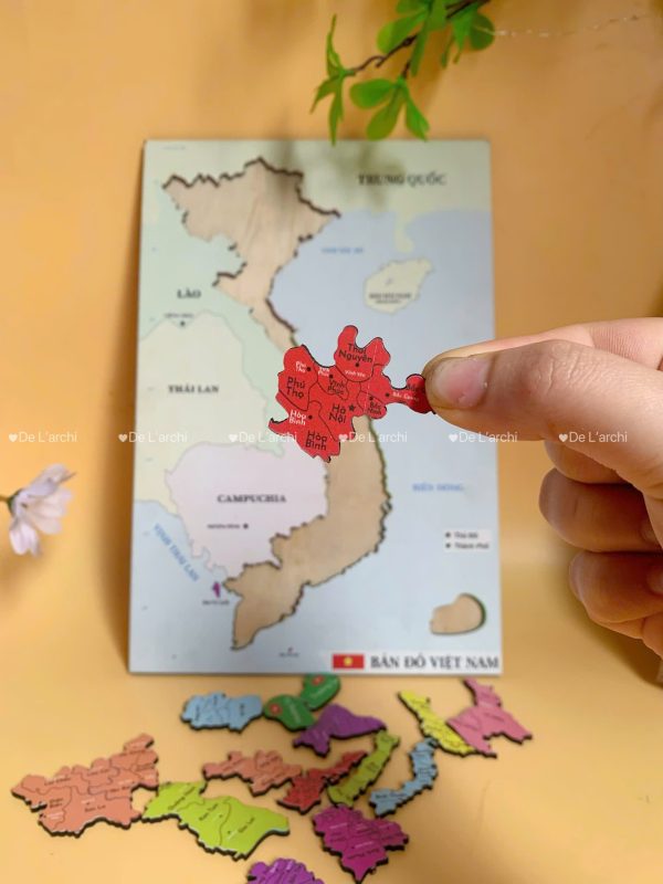 Bản đồ Việt Nam, in màu sắc nét, giúp bé học địa lý, khám phá các vùng miền, trang trí góc học tập siêu sinh động - Hình ảnh 24