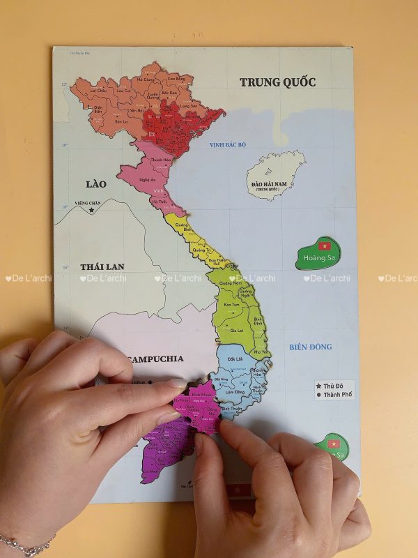Bản đồ Việt Nam, in màu sắc nét, giúp bé học địa lý, khám phá các vùng miền, trang trí góc học tập siêu sinh động - Hình ảnh 28