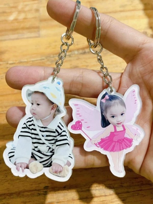 Móc khoá chân dung cắt viền THEO YÊU CẦU siêu cute - Hình ảnh 2