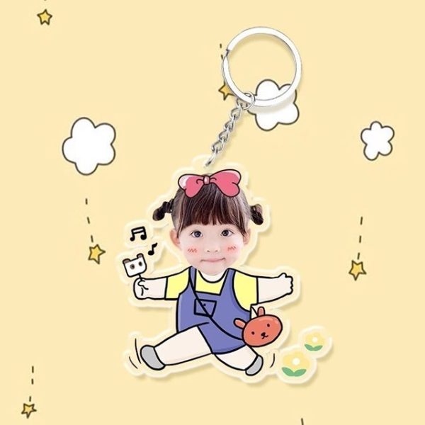 Móc khóa chibi in theo yêu cầu - ghép mặt cho bé - Hình ảnh 6