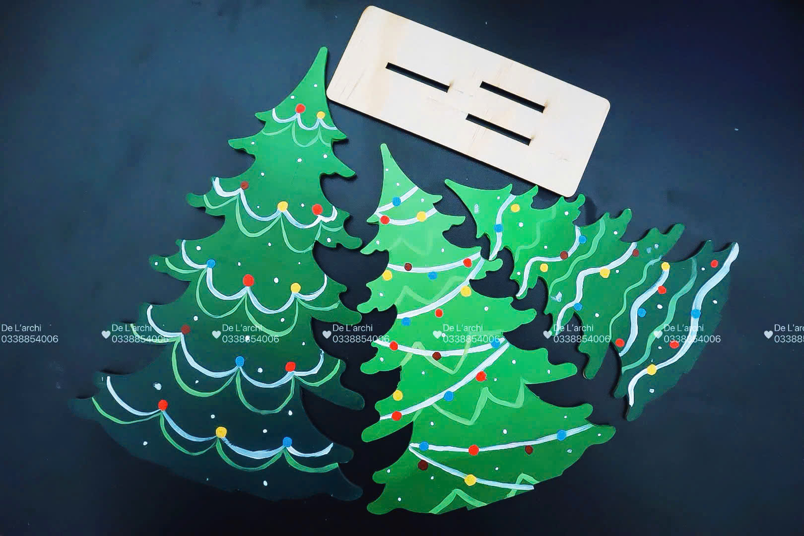 Combo 3 Cây Thông Noel Mini – Tặng Kèm Đèn Flash – Trang Trí Giáng Sinh Xinh Xắn - Hình ảnh 4