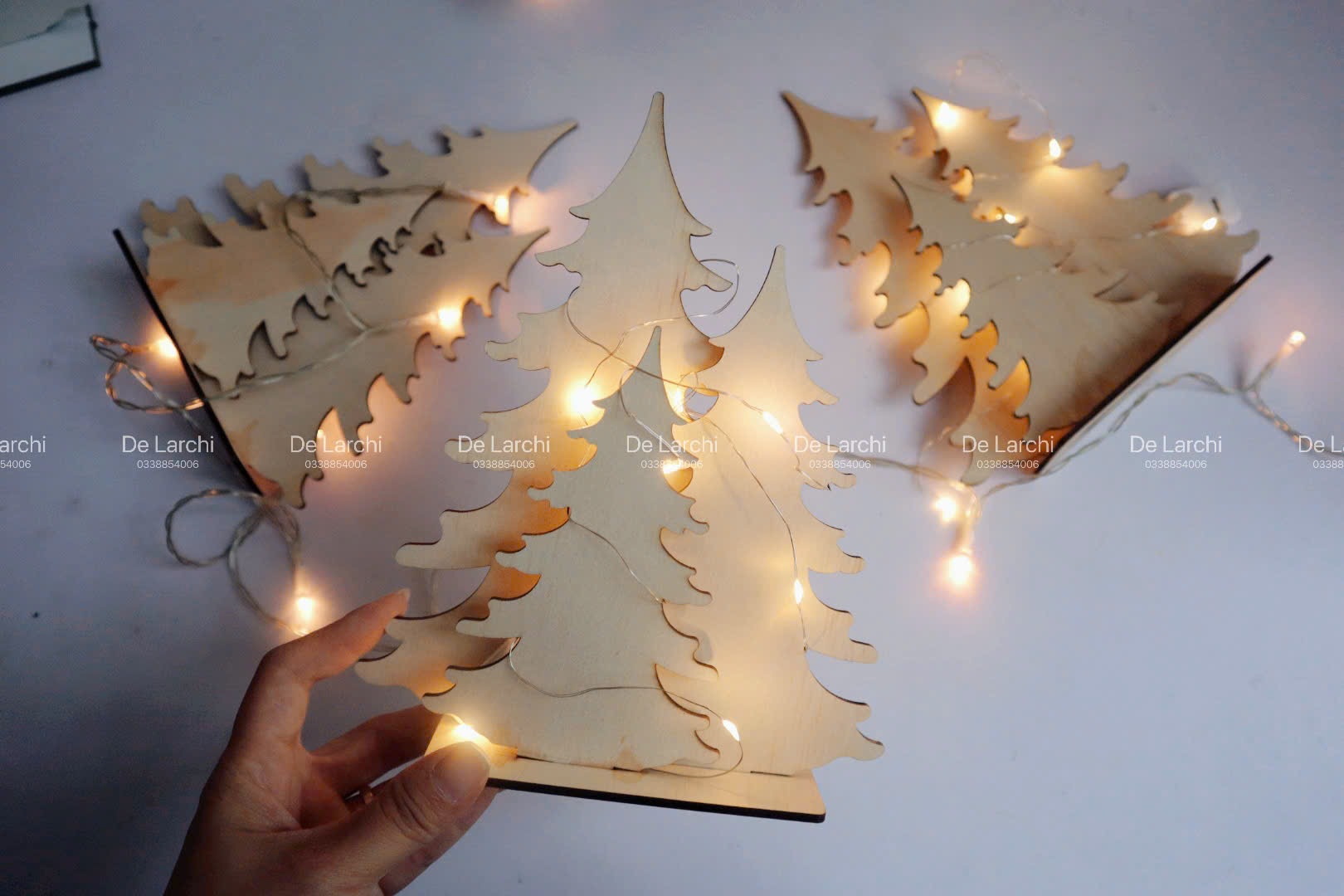 Combo 3 Cây Thông Noel Mini – Tặng Kèm Đèn Flash – Trang Trí Giáng Sinh Xinh Xắn - Hình ảnh 7