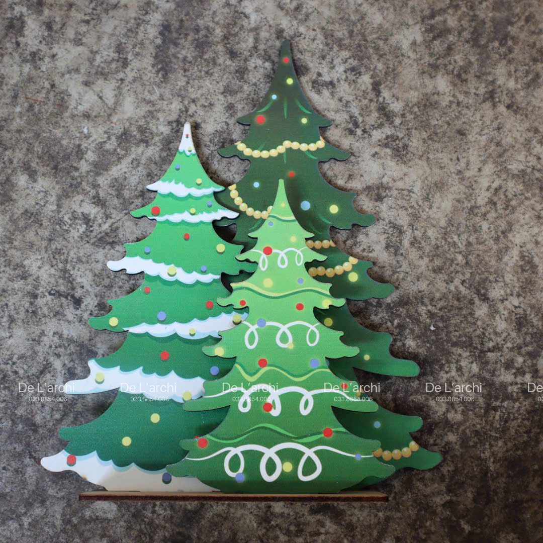 Combo 3 Cây Thông Noel Mini – Tặng Kèm Đèn Flash – Trang Trí Giáng Sinh Xinh Xắn - Hình ảnh 9