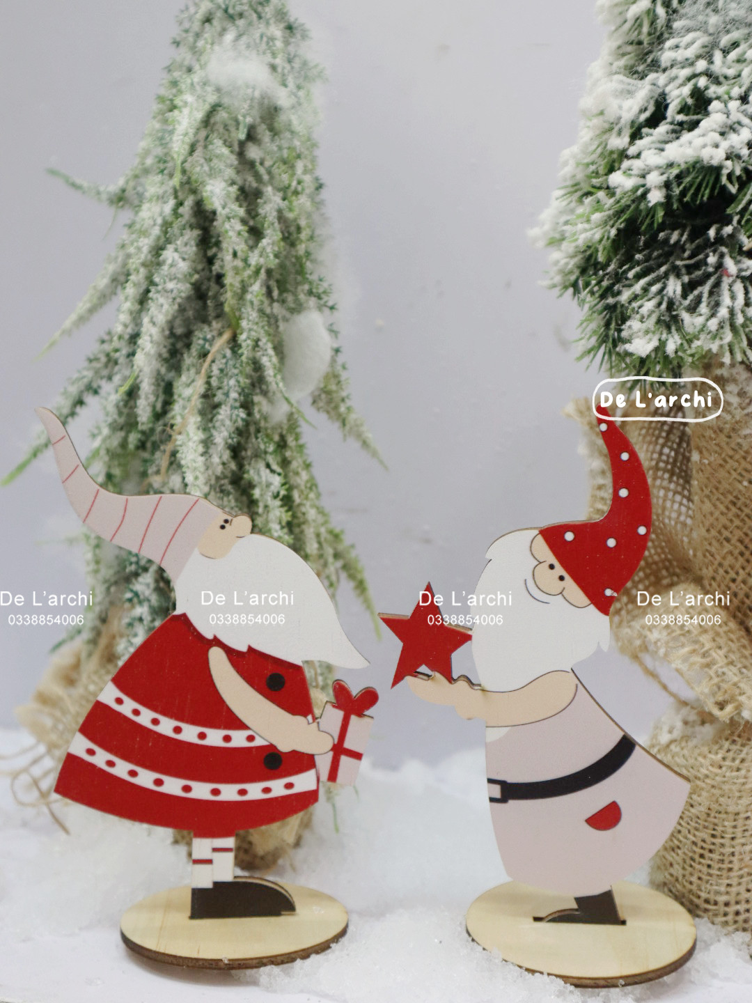 Set 10 Hình Noel Gỗ – Decor Giáng Sinh Xinh Xắn - Hình ảnh 12