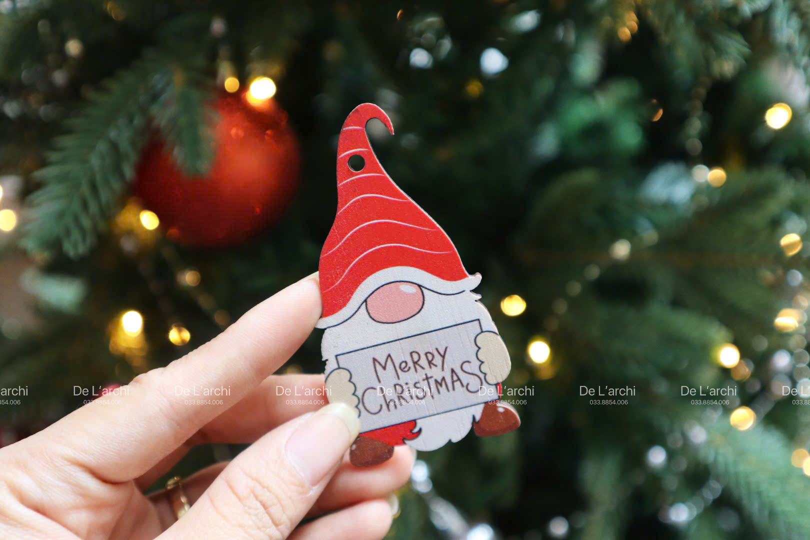 Set 10 Ông Già Noel In Màu– Trang Trí Cây Thông, Móc Khóa, Quà Tặng Noel Xinh - Hình ảnh 3