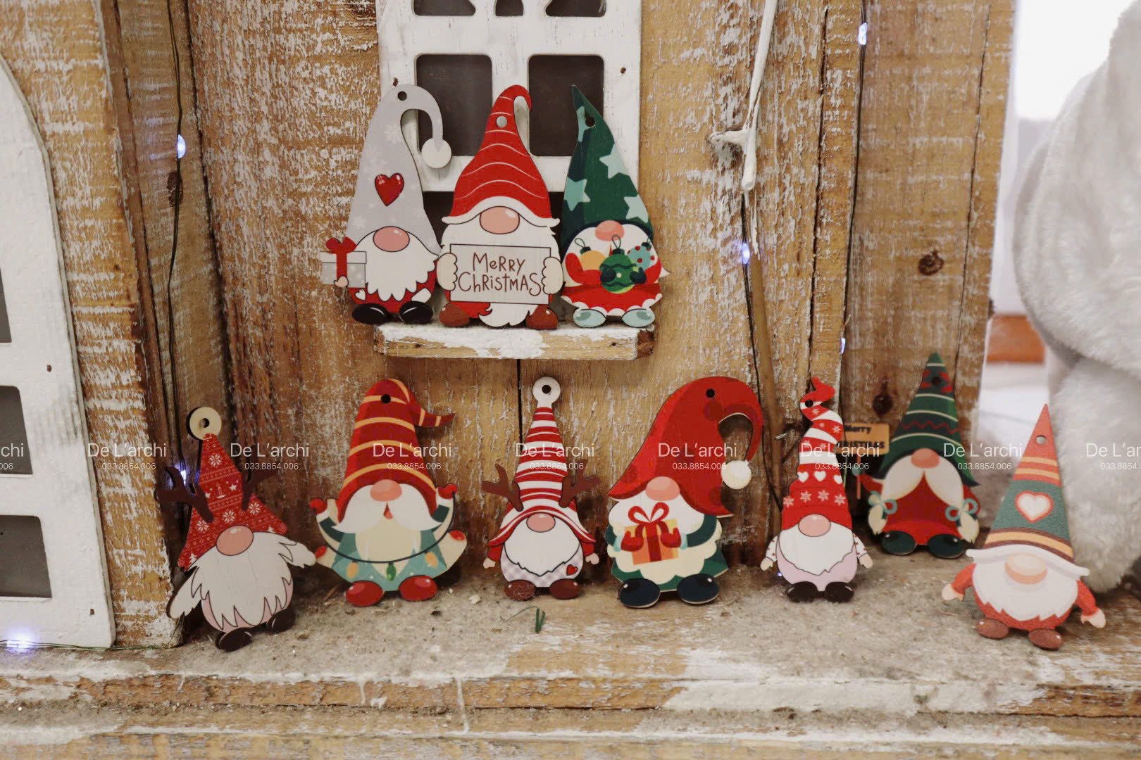 Set 10 Ông Già Noel In Màu– Trang Trí Cây Thông, Móc Khóa, Quà Tặng Noel Xinh - Hình ảnh 9