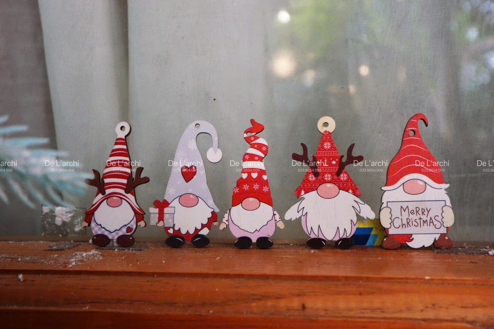 Set 10 Ông Già Noel In Màu– Trang Trí Cây Thông, Móc Khóa, Quà Tặng Noel Xinh - Hình ảnh 10