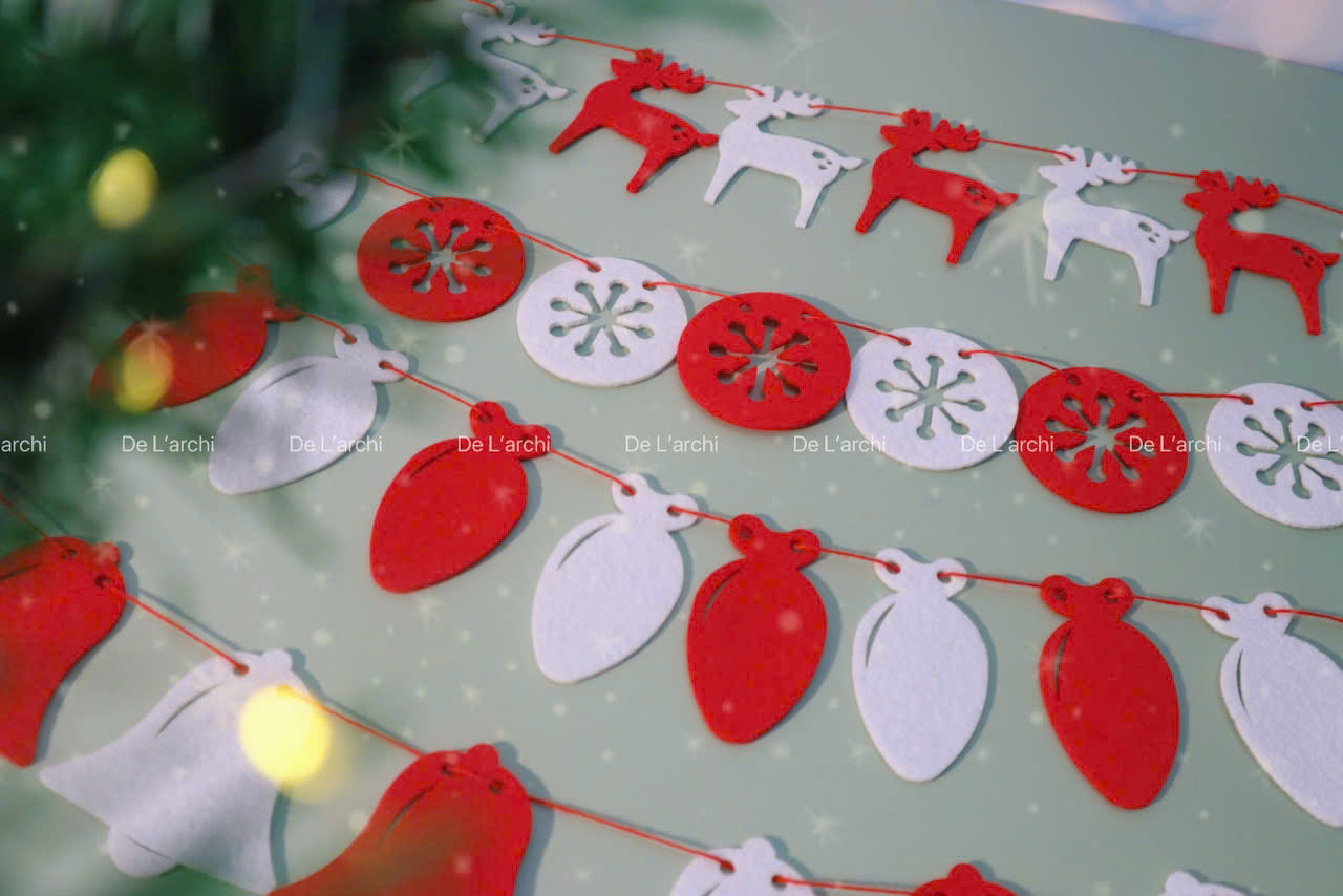 Dây Treo Noel Bằng Nỉ – 8 Hình Siêu Xinh, Trang Trí Cực Đẹp - Hình ảnh 5