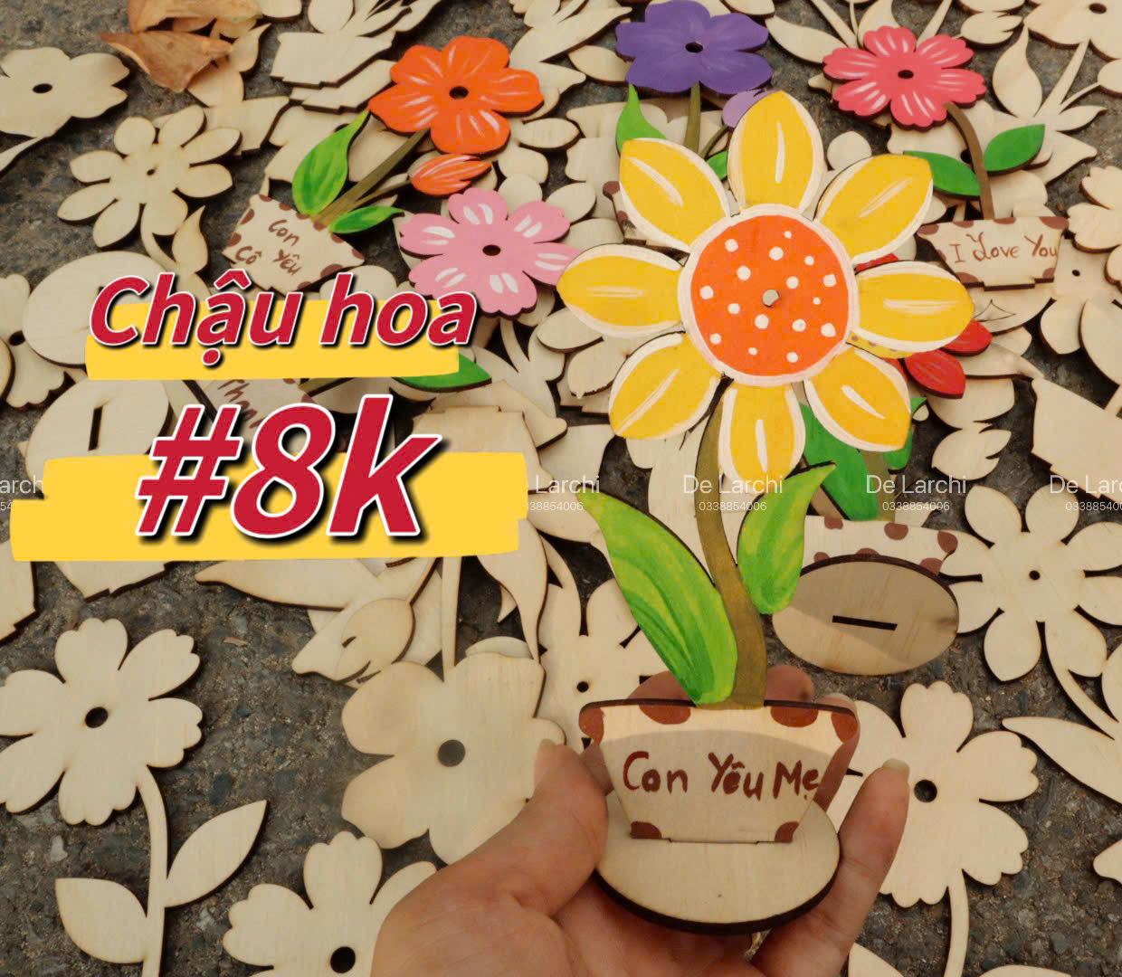 Chậu Hoa Decor Mini - Trang Trí Bàn Học Cực Chill