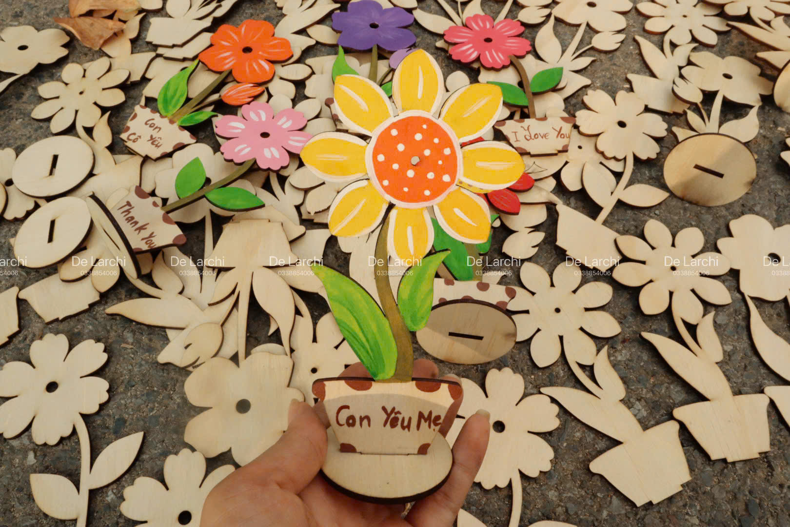 Chậu Hoa Decor Mini - Trang Trí Bàn Học Cực Chill - Hình ảnh 3