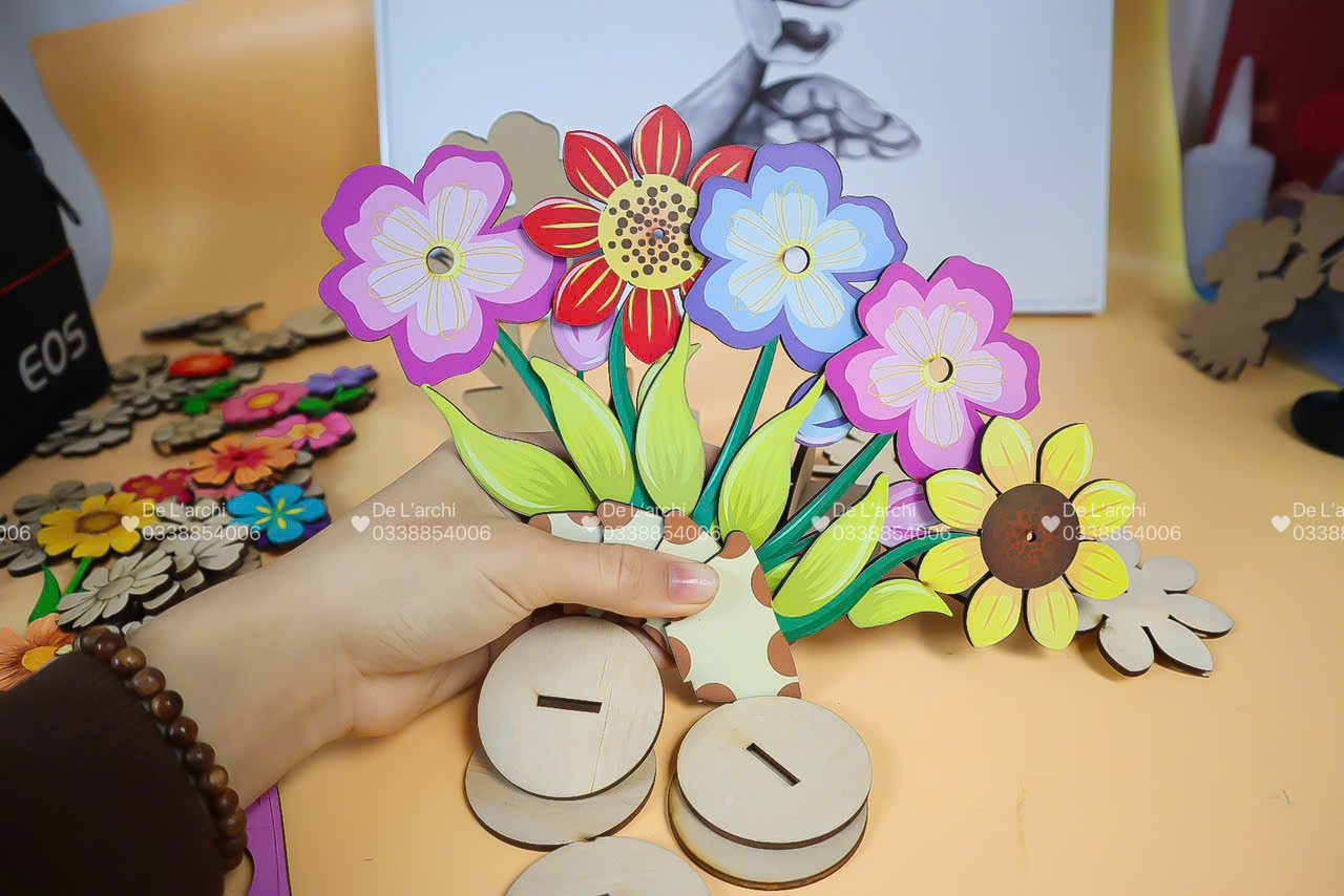 Chậu Hoa Decor Mini - Trang Trí Bàn Học Cực Chill - Hình ảnh 6