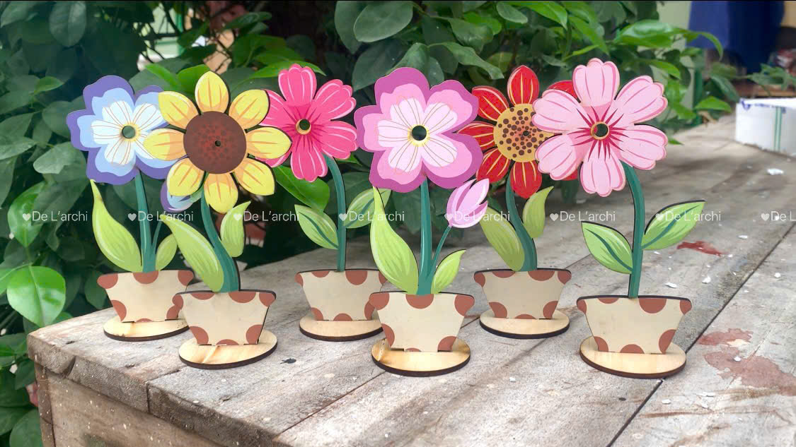 Chậu Hoa Decor Mini - Trang Trí Bàn Học Cực Chill - Hình ảnh 8