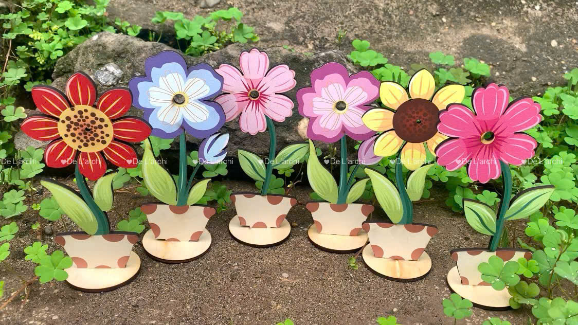 Chậu Hoa Decor Mini - Trang Trí Bàn Học Cực Chill - Hình ảnh 9