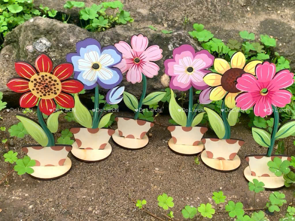 Chậu Hoa Decor Mini - Trang Trí Bàn Học Cực Chill - Hình ảnh 10