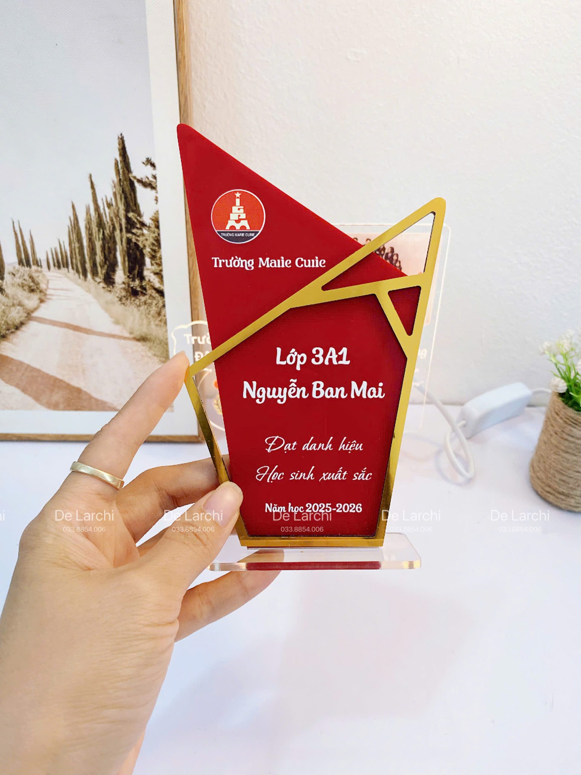 Cup Tốt Nghiệp Xinh – Gỗ & Mica, In UV Sắc Nét - Hình ảnh 4