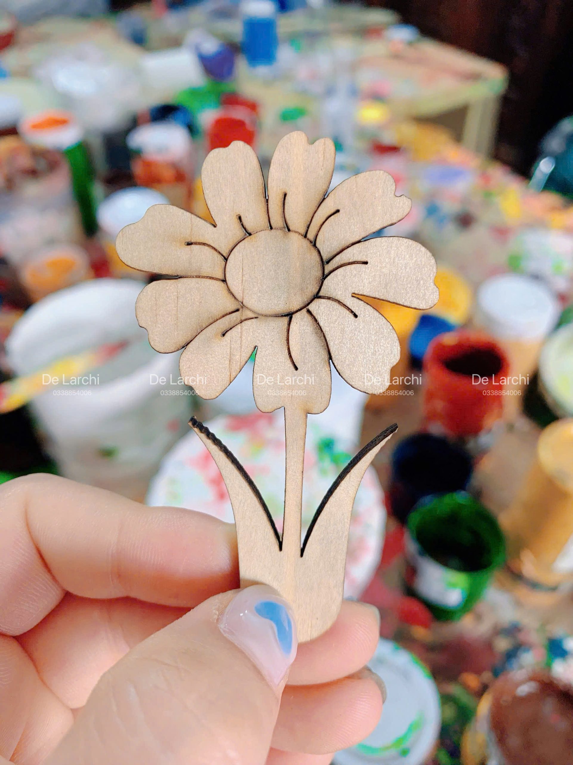 Hoa Trang Trí Handmade 3K Size 5–8cm – Hoa Decor Lớn Đẹp - Hình ảnh 3