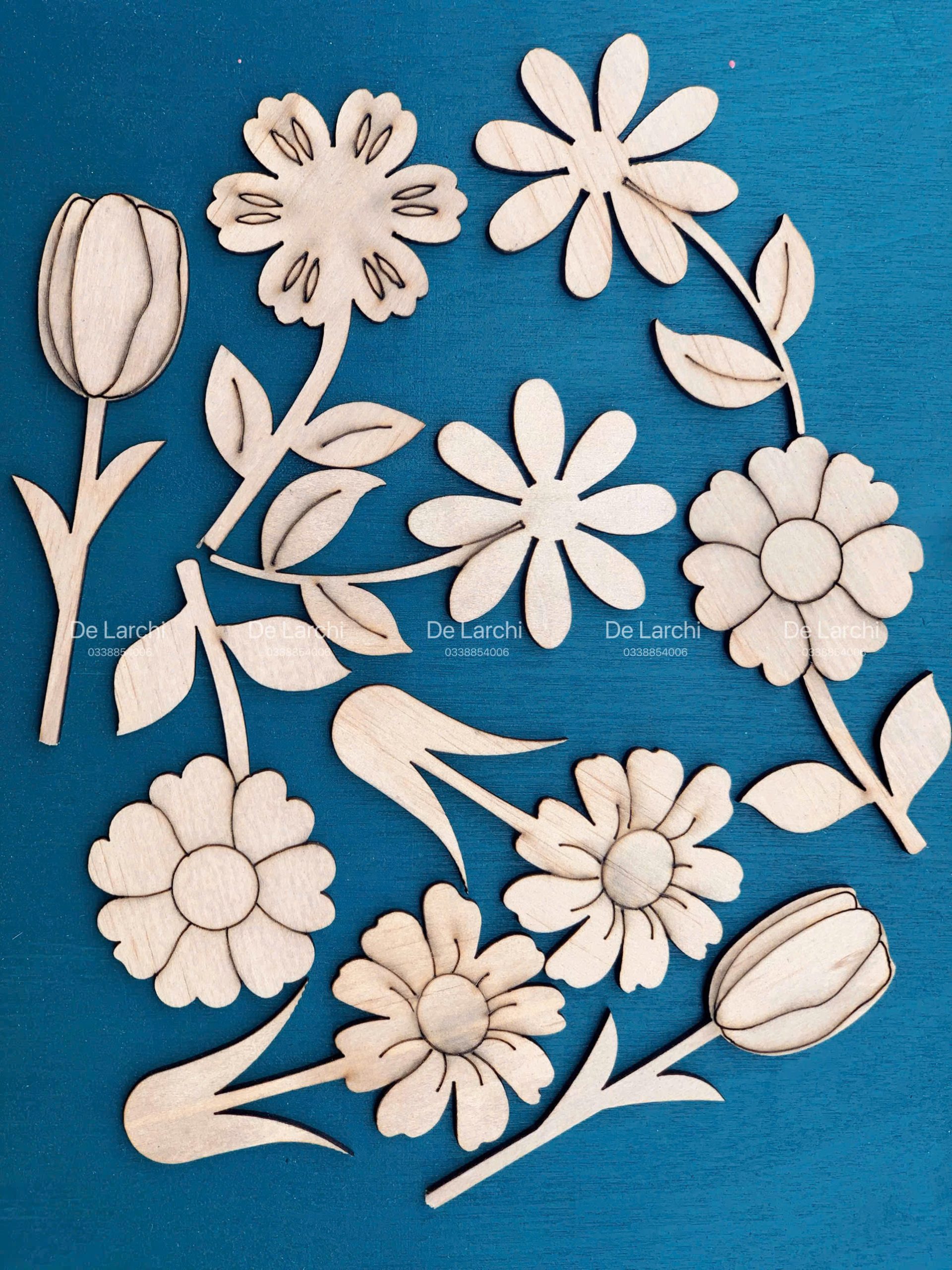 Hoa Trang Trí Handmade 3K Size 5–8cm – Hoa Decor Lớn Đẹp - Hình ảnh 6