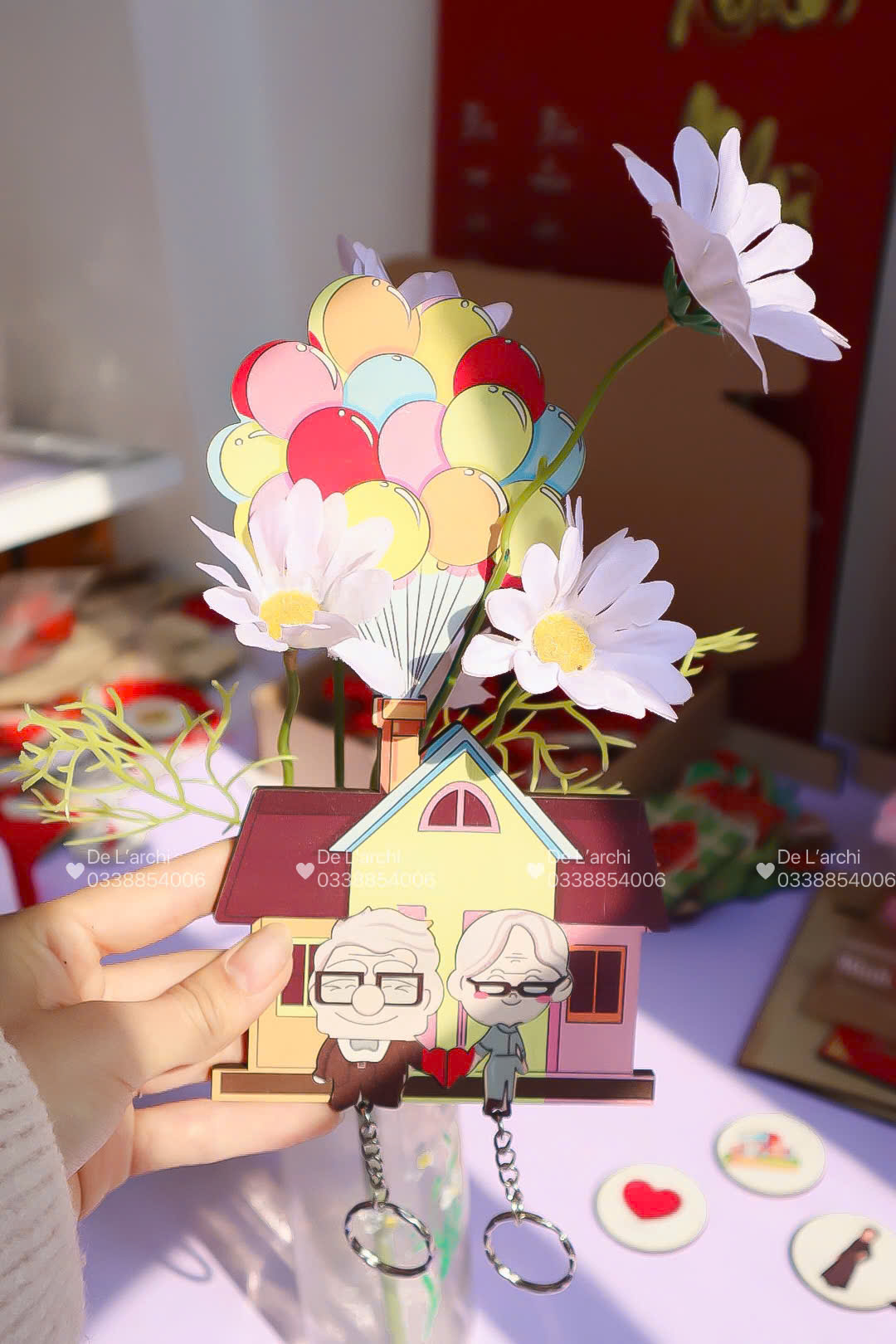 Móc Khoá Ngôi Nhà Tình Yêu – In UV Sắc Nét - Hình ảnh 3