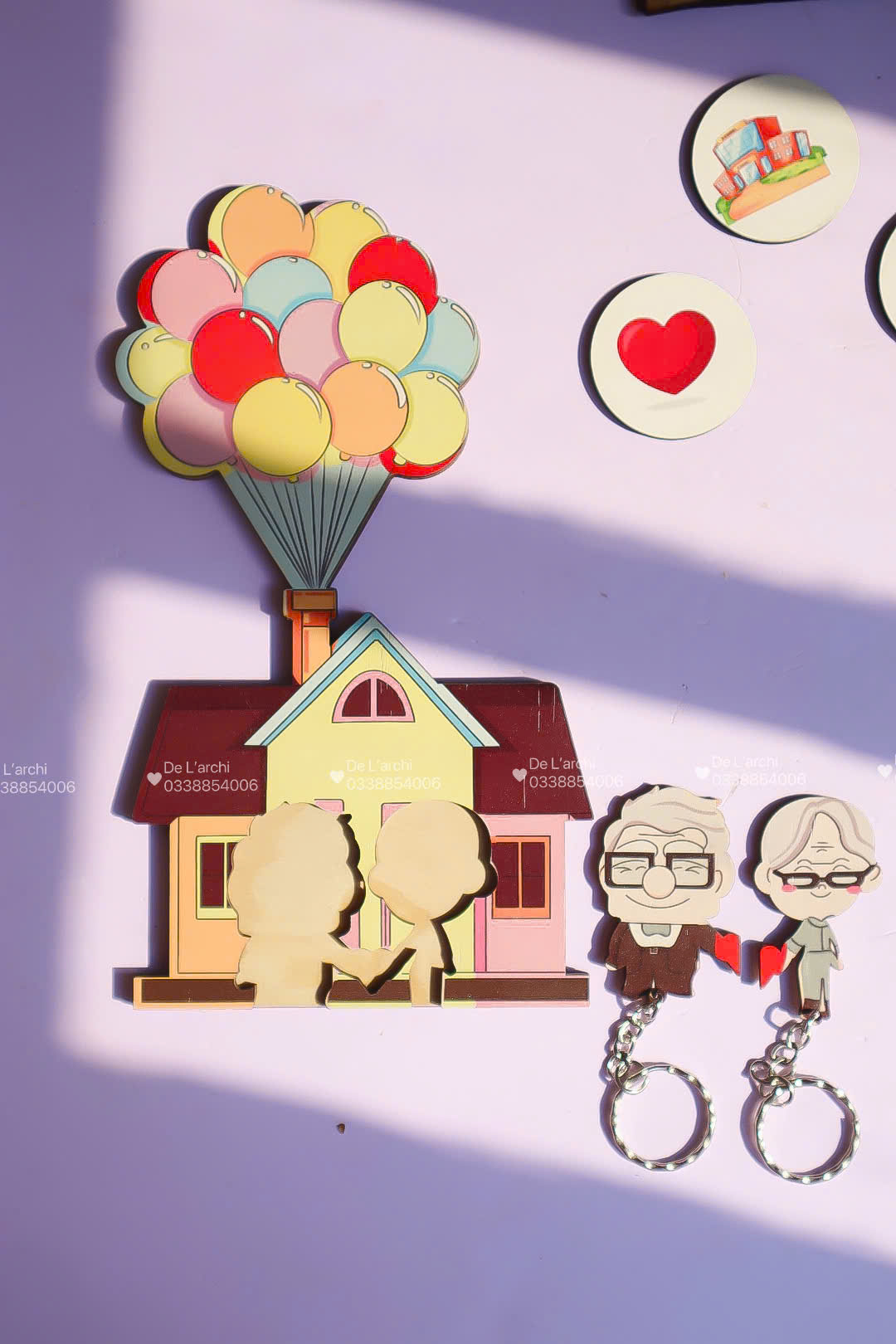 Móc Khoá Ngôi Nhà Tình Yêu – In UV Sắc Nét - Hình ảnh 6