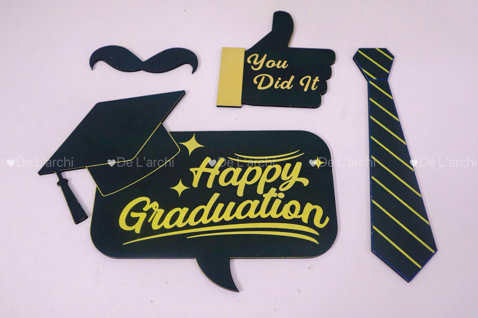 Combo 10 Phụ Kiện Checkin Tốt Nghiệp – Gỗ 3mm In UV - Hình ảnh 3