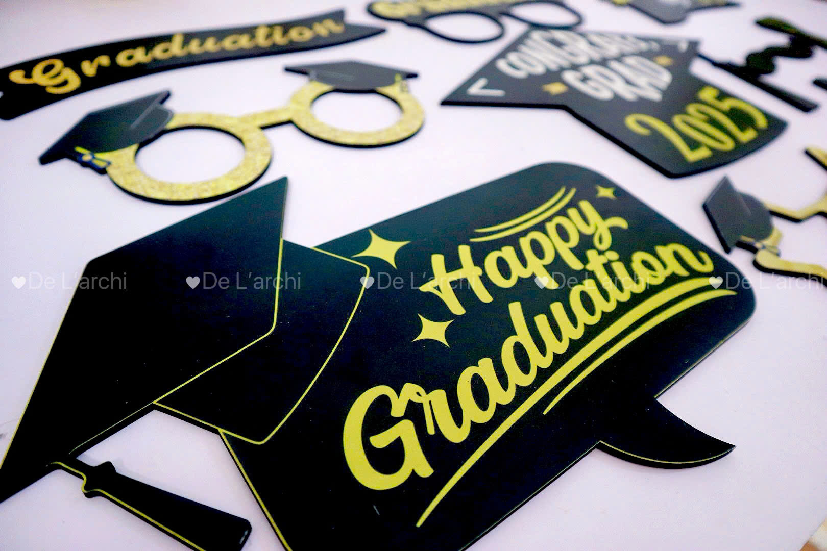 Combo 10 Phụ Kiện Checkin Tốt Nghiệp – Gỗ 3mm In UV - Hình ảnh 5