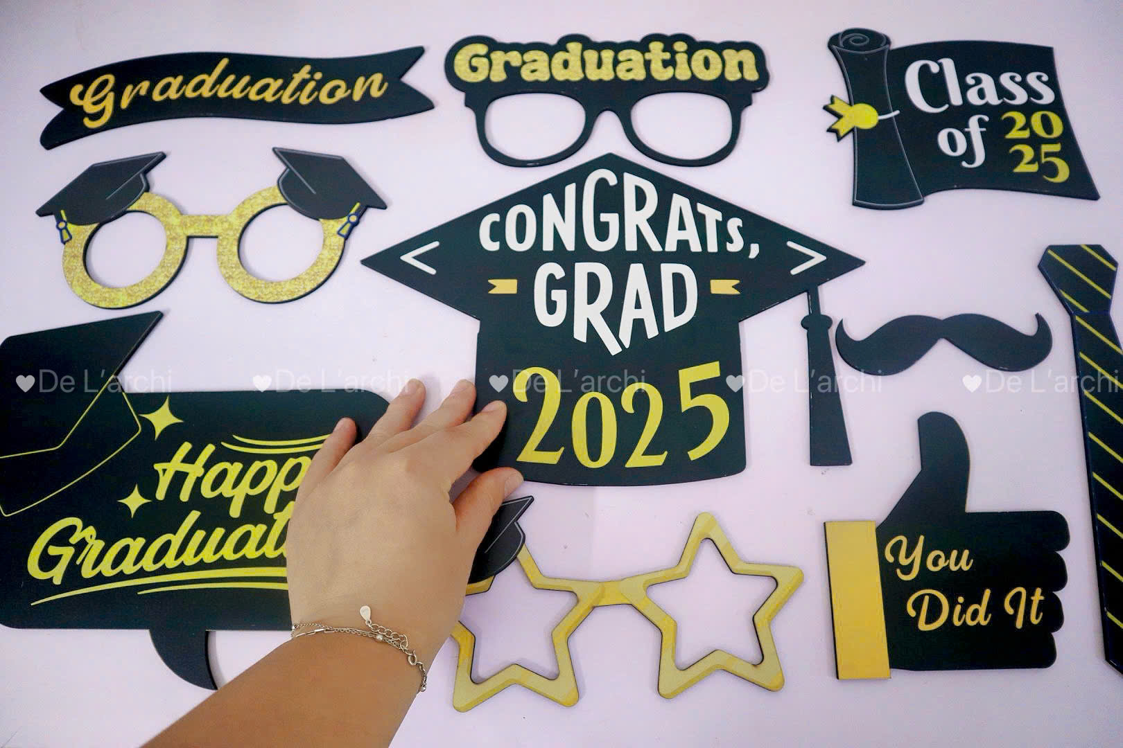 Combo 10 Phụ Kiện Checkin Tốt Nghiệp – Gỗ 3mm In UV - Hình ảnh 7