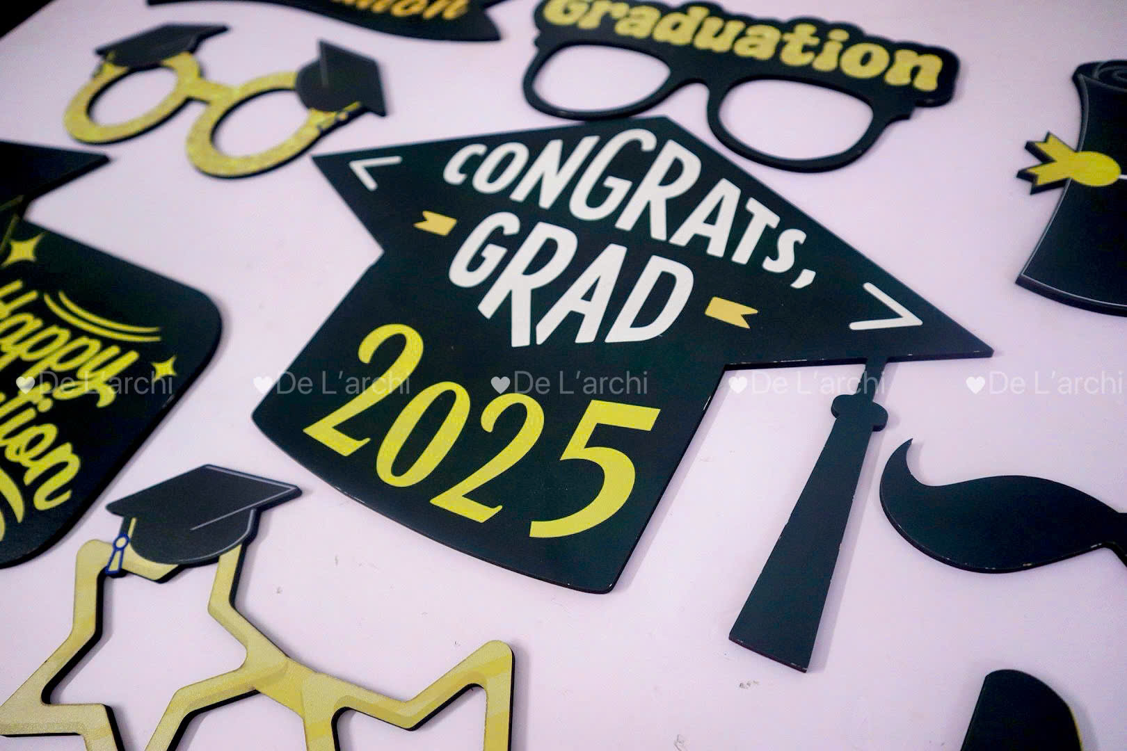 Combo 10 Phụ Kiện Checkin Tốt Nghiệp – Gỗ 3mm In UV - Hình ảnh 8